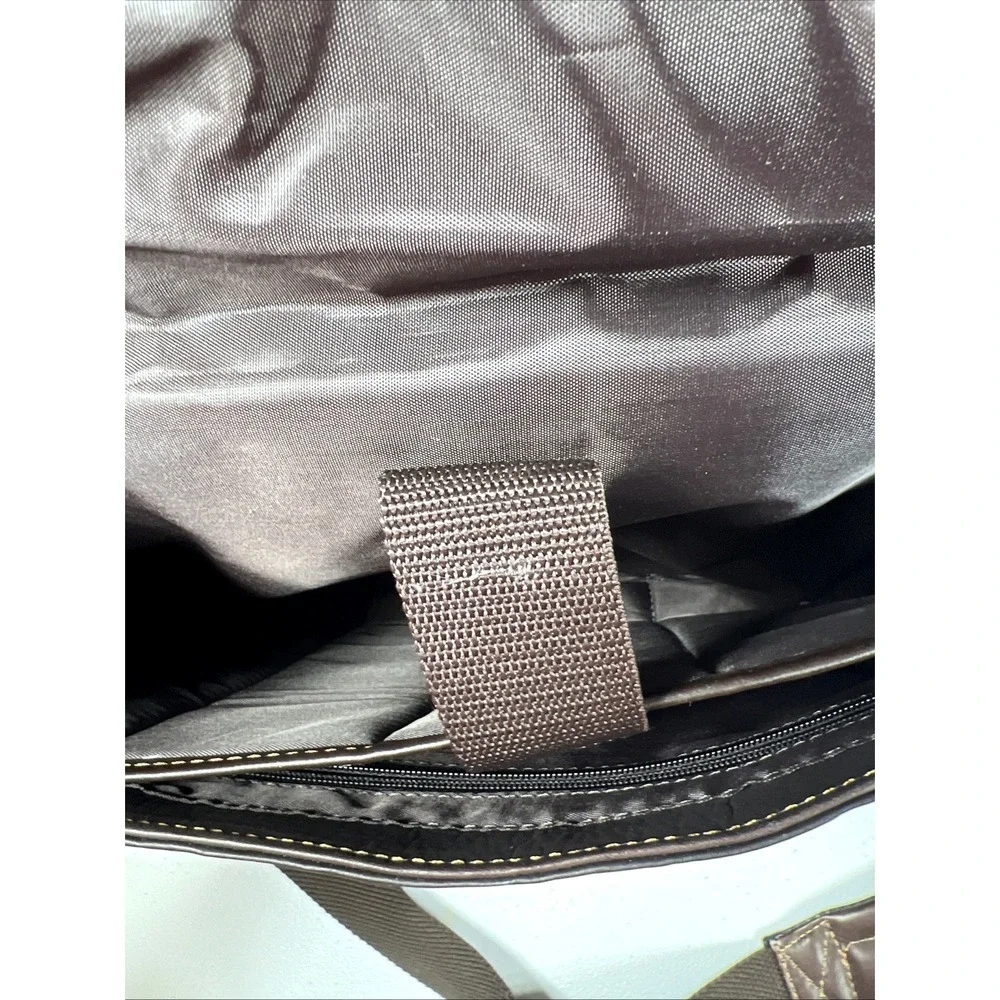 eBags Brown Crossbody Computer Messenger Travel Organizer Multi-Pocket Bag